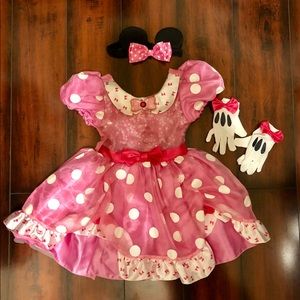 Disney Store Minnie Mouse Pink Dress Halloween 2T